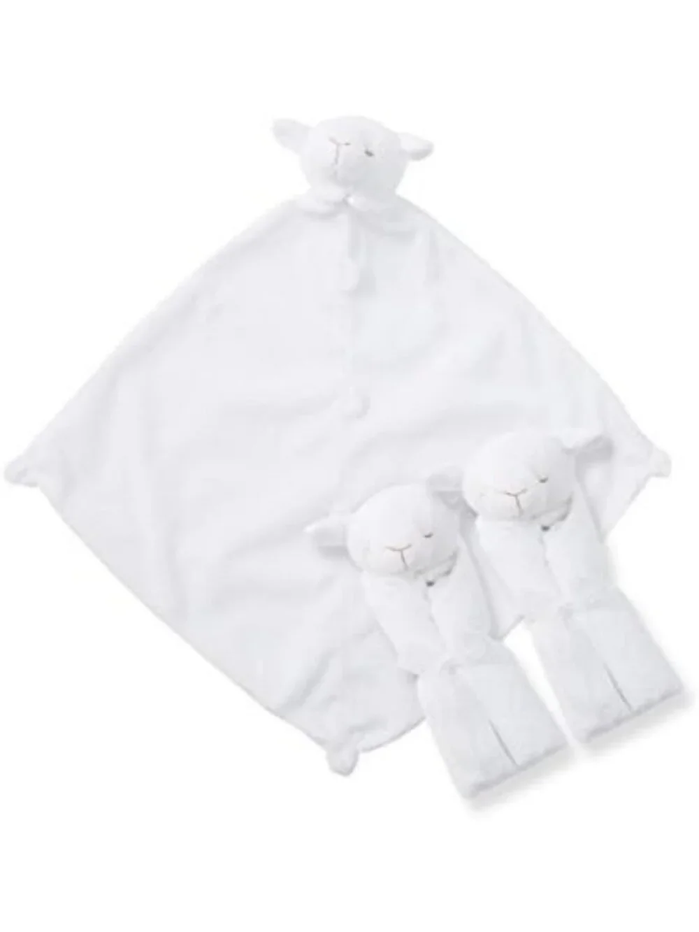 Cozy White Lamb Blankie Set - Pair & Spare for Baby, Soft Plush Comfort